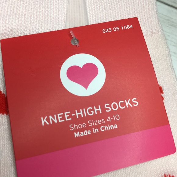 2 pairs Porcupine Cupid w/ Hearts Kneehigh - Picture 4 of 4